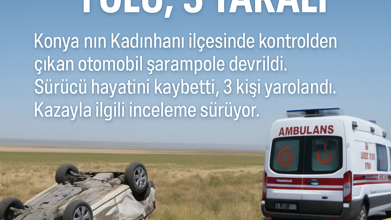 KADINHANI’NDA FECİ KAZA: 1 ÖLÜ, 3 YARALI