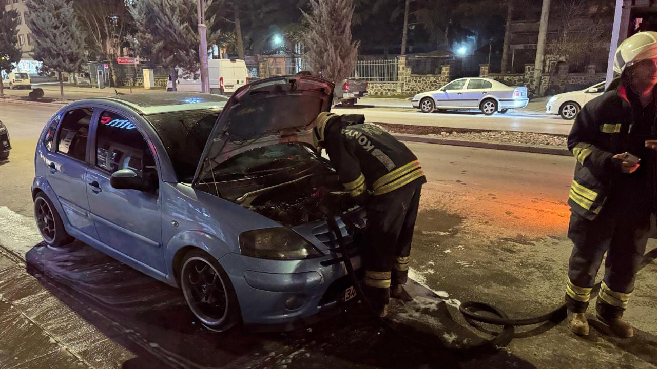 Ereğli’de Polis Dikkati Araç Yangınını Önledi