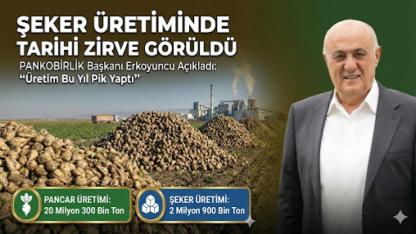 Erkoyuncu: Şeker Üretiminde Tarihi Zirve Görüldü