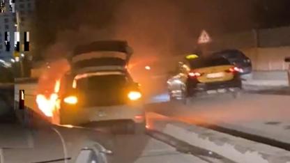 Karapınar’da Korku Dolu Anlar: Otomobil Alev Topuna Döndü