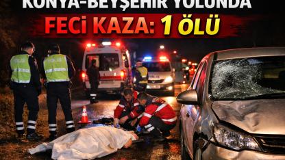 KONYA-BEYŞEHİR YOLUNDA FECİ KAZA: 1 ÖLÜ