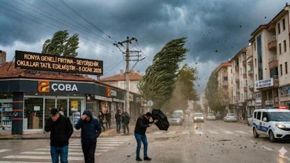 Konya’da Lodos Fırtınası: Okullar Tatil Edildi