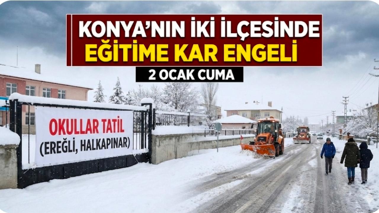 Konya’nın İki İlçesinde Eğitime Kar Engeli