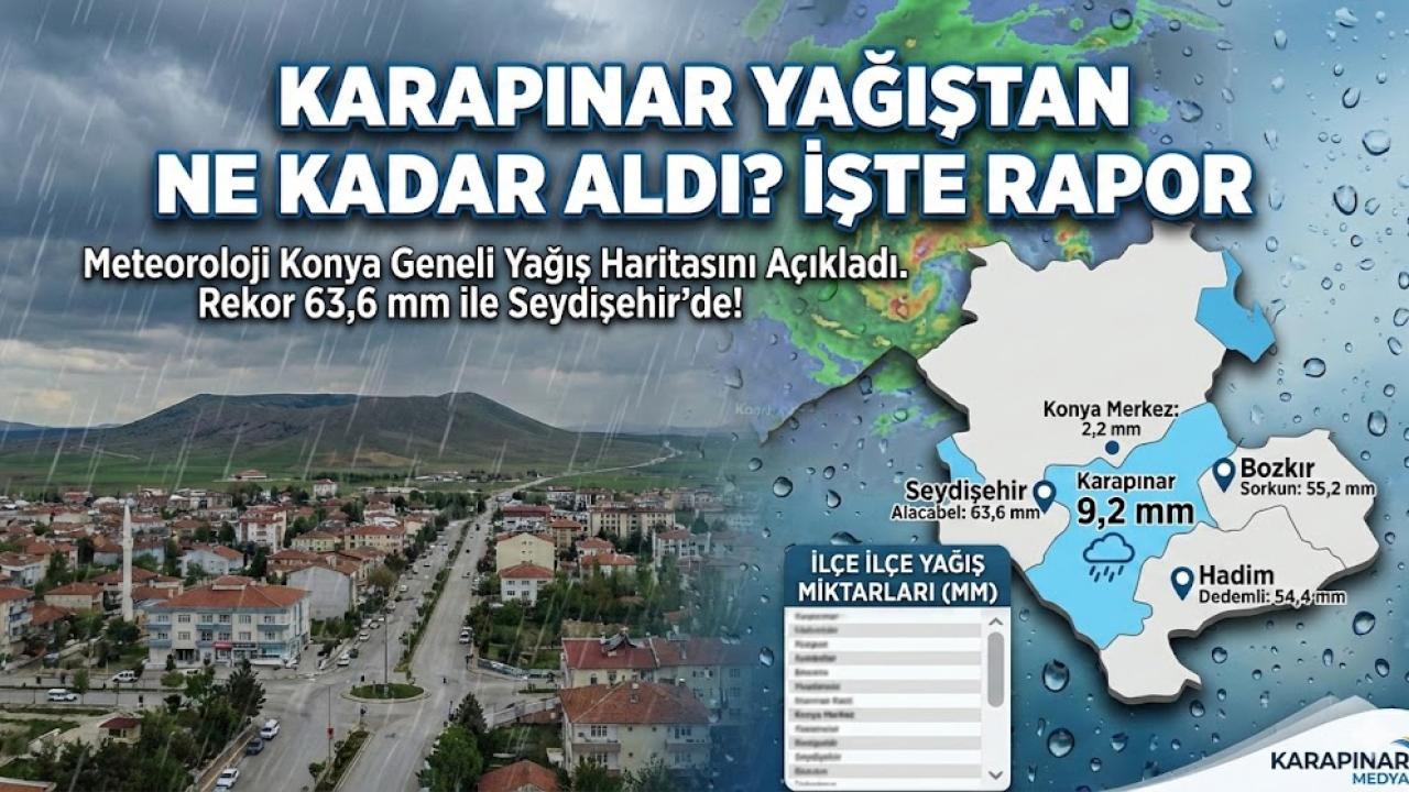 Karapınar Yağıştan Ne Kadar Aldı? İşte O Liste