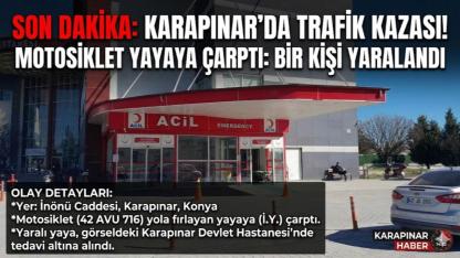 Karapınar'da Motosiklet Kazası: 1 Yaralı