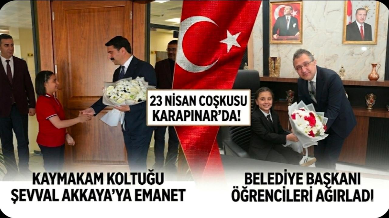 Karapınar'da 23 Nisan: Makam Koltukları Çocukların