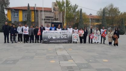Karapınar'da Eğitimcilerden Şiddete Karşı Eylem