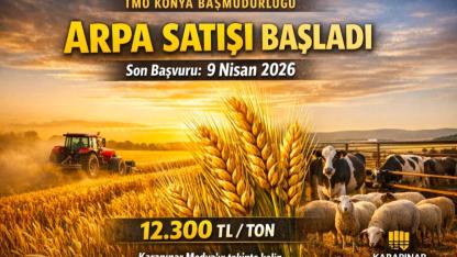 TMO’DAN BESİCİYE ARPA SATIŞI BAŞLADI