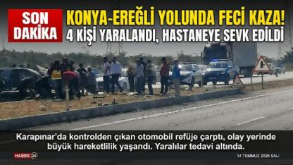 Konya Karapınar'da Trafik Kazası: 4 Kişi Yaralandı