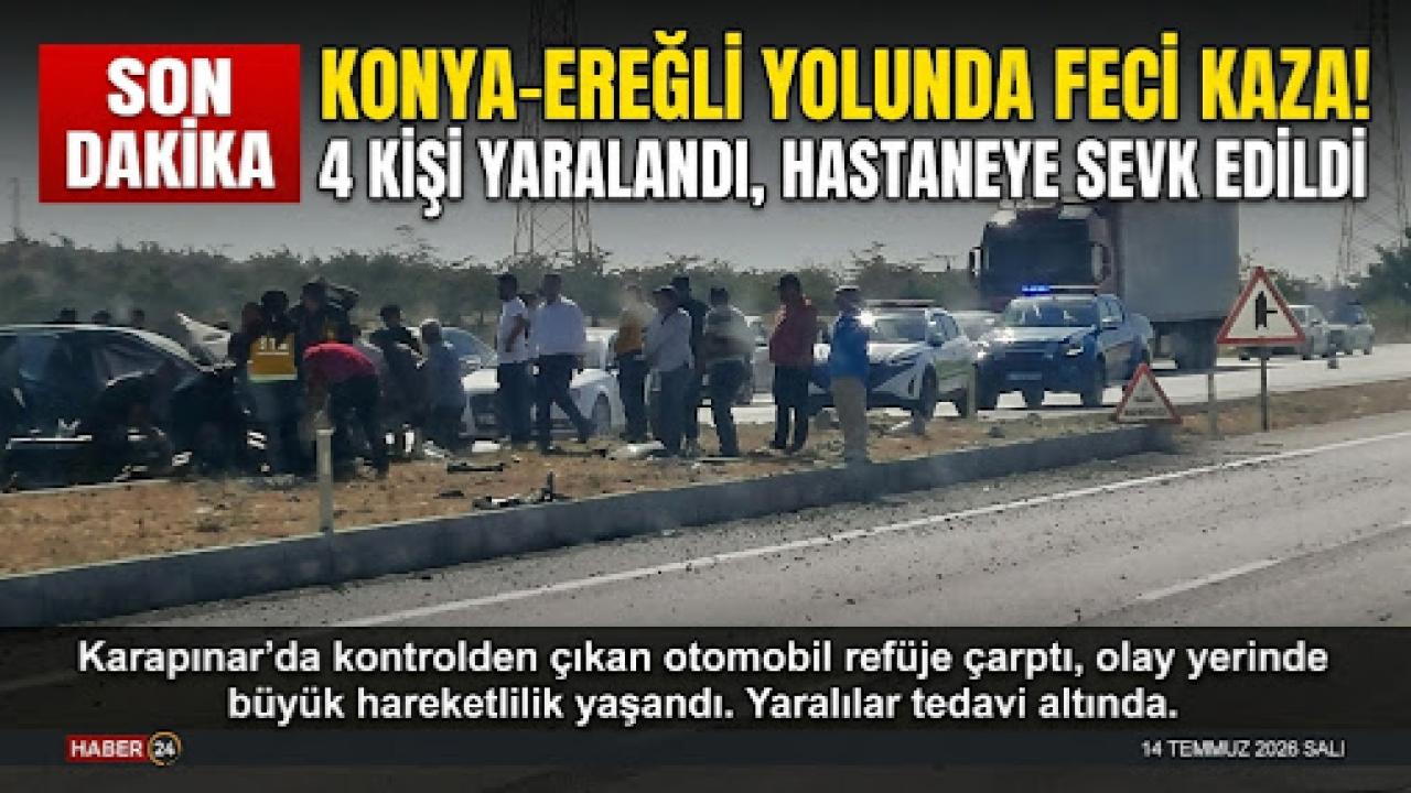 Konya Karapınar'da Trafik Kazası: 4 Kişi Yaralandı
