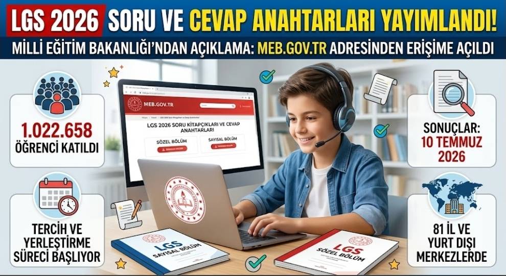 2026 LGS Soru ve Cevap Anahtarı Yayımlandı